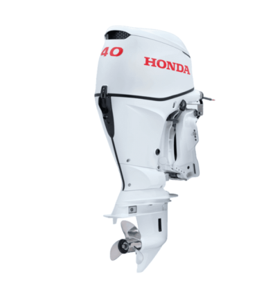 Извънбордов двигател Honda BF40E LRTW бял NH565 (60 к.с. Дълъг ботуш, Ел. стартер, Електрическо вдигане, дистанционно управление)